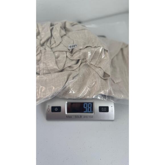 Reformation Dress Womens Medium Beige Linen Halter Open Back Tie Neck Summer - Picture 11 of 11